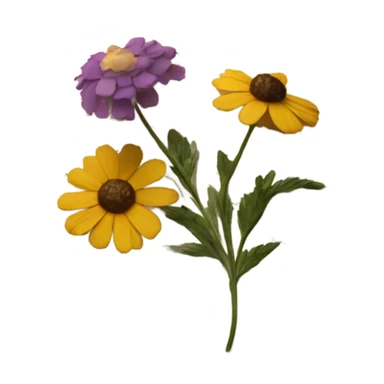 book with some pressed flowers on the pages realistic flowers pressing sticker