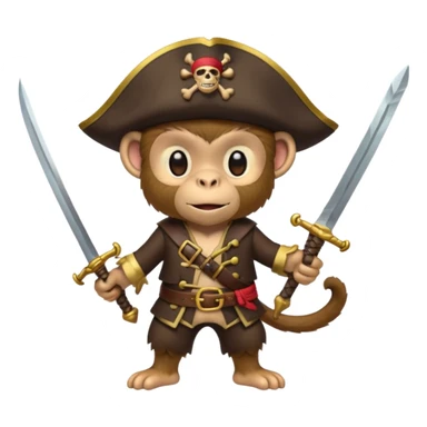 pirate monkey sticker