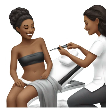 spa treatment at a cosmetologist sticker