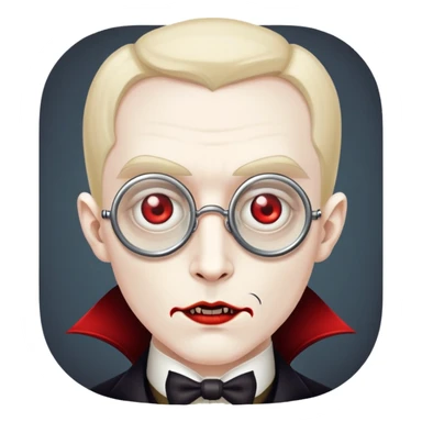 vampire with a monocle sticker