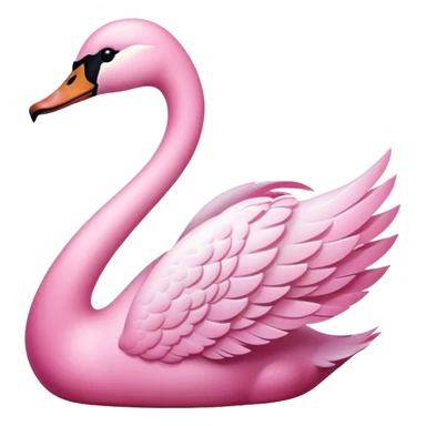 Pink swan sticker