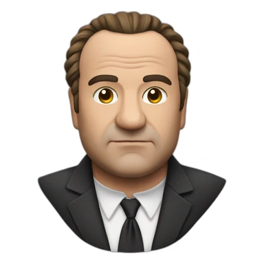 Tony Soprano with hair sticker