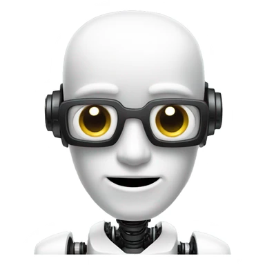 create an emoji that demonstrates artificial intelligence and AI science robots sticker