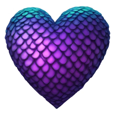 dark iridescent scale heart sticker
