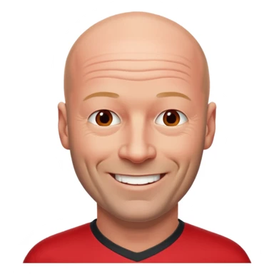 Alan Shearer bald looking older red in the face sticker