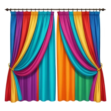 colorful Curtain sticker