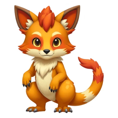 colorful anthro vernid fursona Fakemon sticker