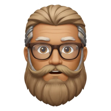 Glasses-Wearing wild viking büst sticker