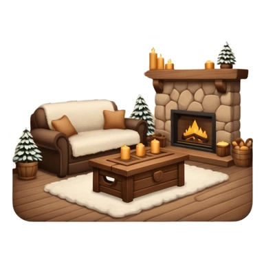Brown winter aesthetic decor sticker