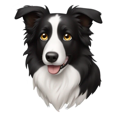Border collie with one blue eye and one brown eye  sticker