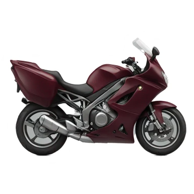 motorcycle realistic burgundy sticker