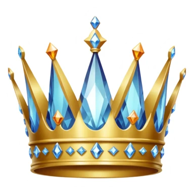 men's crystal crown sticker