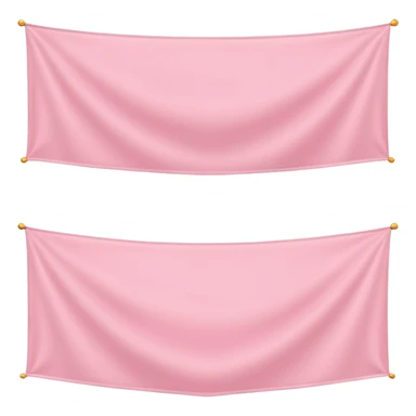 Flat light pink horizontal banner sticker