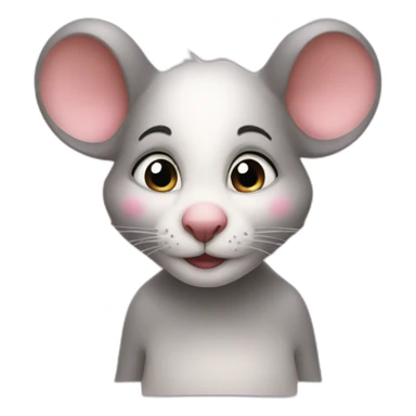 Une souris avec du maquillage sticker