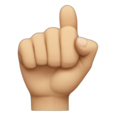 fist but thumb passed through index finger sticker