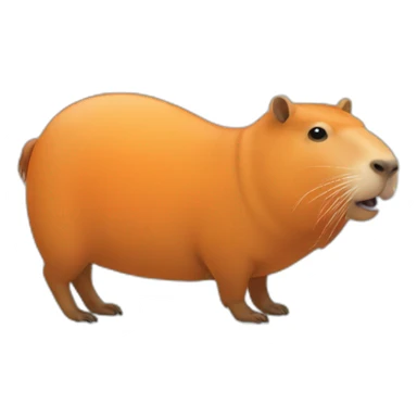 Orange sur un capybara sticker