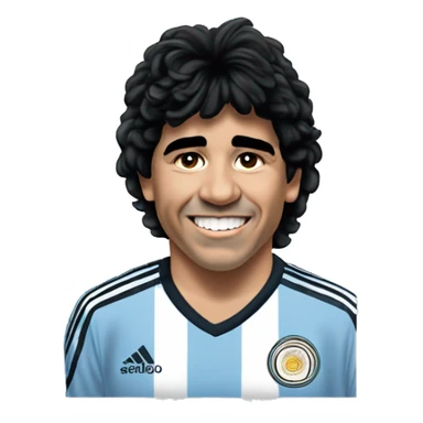 maradona argentina young smile sticker