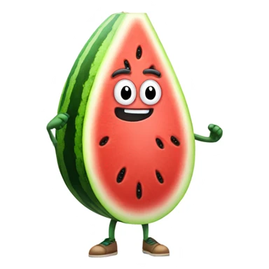 Watermelon with legs sticker