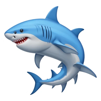 As haz un tiburón con piernas y tenis azules sticker