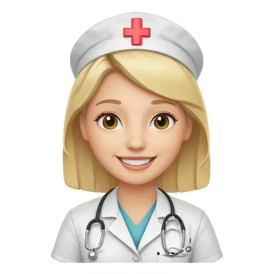 Hot nurse blonde wild short hair sticker