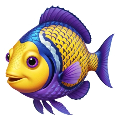 GURGLE FISH FROM FINDING NEMO PURPLE AND YELLOW GRAMMA FISH sticker