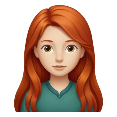 Garota ruiva clara de cabelo comprido  sticker