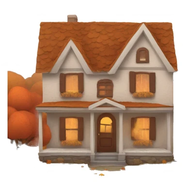 cozy fall house sticker