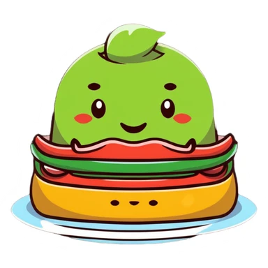 mouth watering over delicious meal sticker