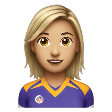 Handball teen girl player sticker