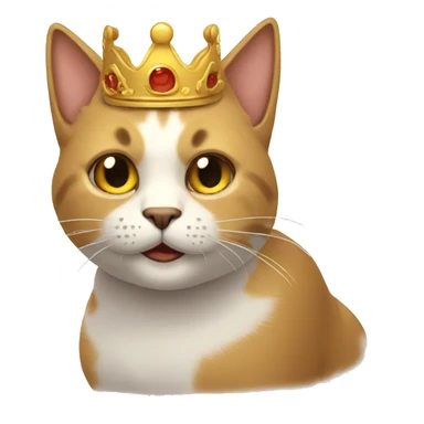 Gato con corona sticker