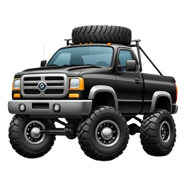 black truck lifted  sticker