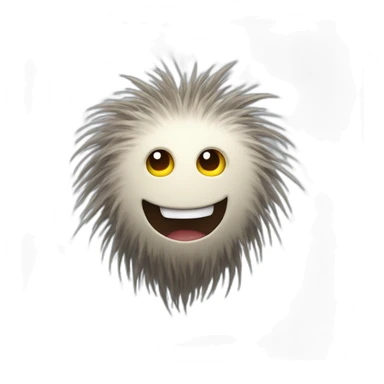 A hairy creature with little lightning bolts dancing along its hairs. His eyes shine like electric bulbs. sticker