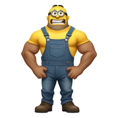 Minion with muscles  sticker