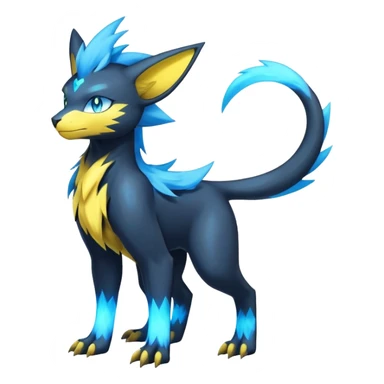 Manectric-Luxray-Draco-Fakémon-hybrid-creature (full body), 4 legs sticker