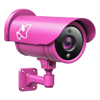 Security Camera pink with graffity sticker