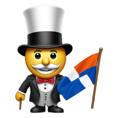 Mr Monopoly with Armenian flag in hand sticker
