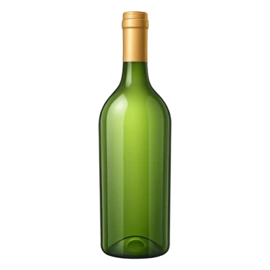 glass green wine bottle sticker