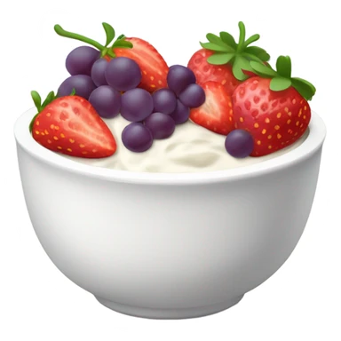 fruit yogurt bowl with strawberries and grapes sticker