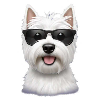 Westie in sunglasses  sticker