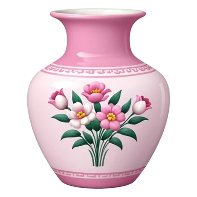 pink and white porcelain with flowers  sticker