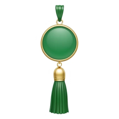 green jade ade tassel pendant sticker