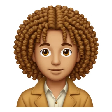 Emoji with Moroccan / Amazingh guy with curly hair, loooking like music artist Central Cee sticker