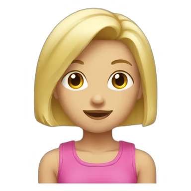  blonde woman doing squat sticker