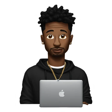 21 savage using a computer  sticker