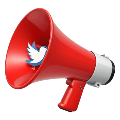 megaphone with social media icons sticker