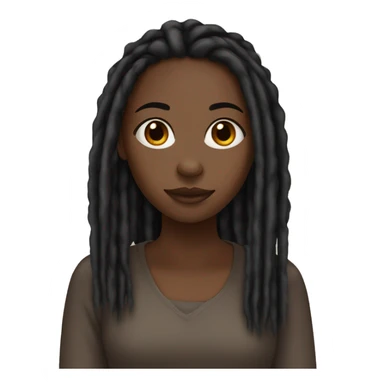 black girl with brown eyes and black dreads sticker