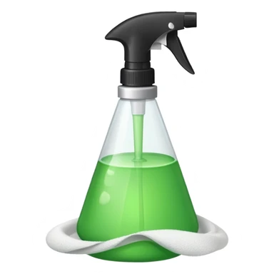 cleaning product and rag sticker