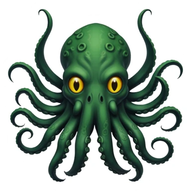 black-colored Cthulhu  sticker
