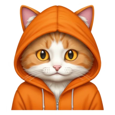 Cat wearing a hoodie  sticker