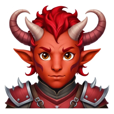 dnd male character tiefling and cloth sticker
